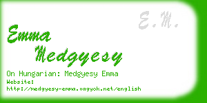 emma medgyesy business card